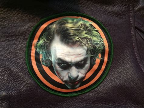 UD Replicas Joker Goon Themed Leather Bomber Jacket Size: 